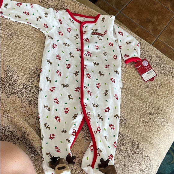 Carter's Holiday Footie My First Christmas size 9 mo - Picture 1 of 5